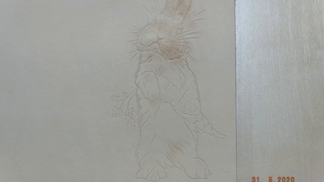Тиснение (резьба) по натуральной коже Кролик Handcrafted Carving Leather Rabbit