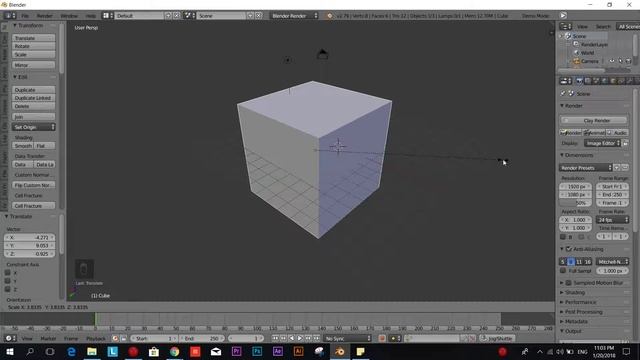 How to start in Blender - Beginner guide 2 - Move and Scale an object смотреть онлайн