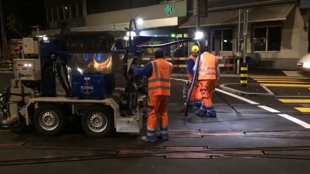 Kibag Fugentechnik Fugen für Strassenbahn Tram in Asphalt und Beton Bauwerksabdichtung смотреть онлайн