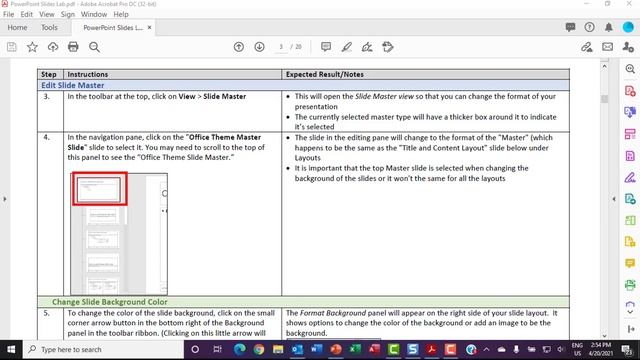 PPT Lab - Steps 3-4 Open Slide Master