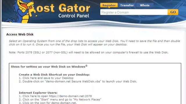 Accessing Web Disk смотреть онлайн