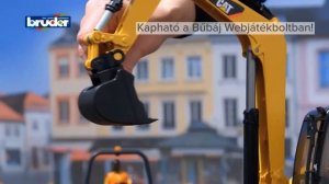 Bruder 02466 CAT mini exkavátor munkással | Bűbáj Webjátékbolt