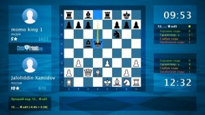 Chess Game Analysis: Jaloliddin Xamidov - momo king 1 : 1-0 (By ChessFriends.com)