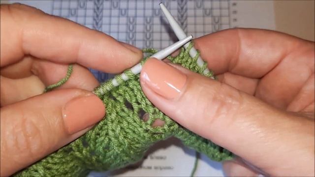 "А-ля Кучинелли" или Узор "ЛИСТИКИ" спицами. Вязание спицами. смотреть онлайн