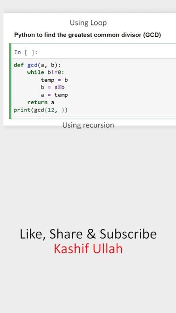 Python program to find the gcd of two numbers