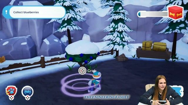 Assistant helps Everest and Rubble On the Snowy Mountain In Paw Patrol World