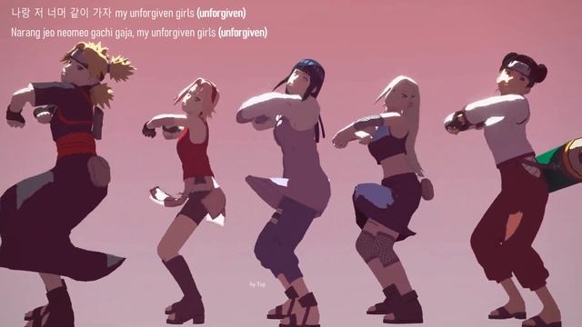 LE SSERAFIM - UNFORGIVEN - Temari*Sakura*Hinata*Ino*TenTen | Naruto MMD смотреть онлайн