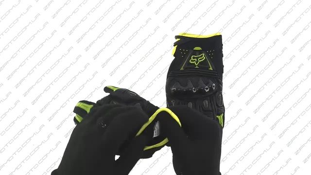 Перчатки   FOX   BOMBER   mod:055, size:M, черно-зеленые...