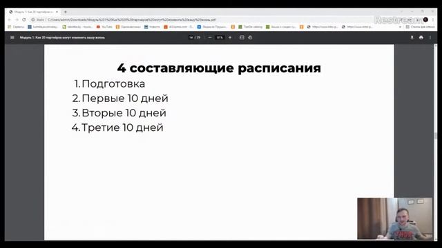 Расписание для сетевика на первые 30 дней старта в МЛМ смотреть онлайн