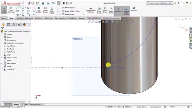 SolidWorks Tutorial For Beginners  | Exercise 171 (Swept Cut with Solid Profile)