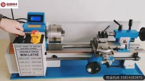 Mini lathe 7''X14'' torno mini household bench lathe spindle bore 32mm full metal gear 550W