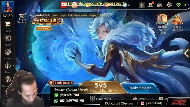 Live Stream | DG Kurus AOV INDONESIA (18+) | PENGEN NYOBA LILIANA :( смотреть онлайн