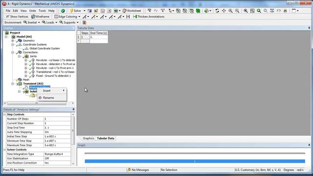ANSYS Rigid Dynamics Tutorial