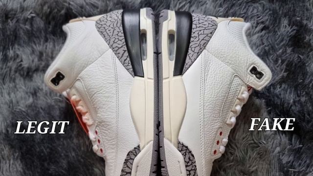 AIR JORDAN 3 WHITE CEMENT REIMAGINED | LEGIT VS. FAKE - DETAILED COMPARISON