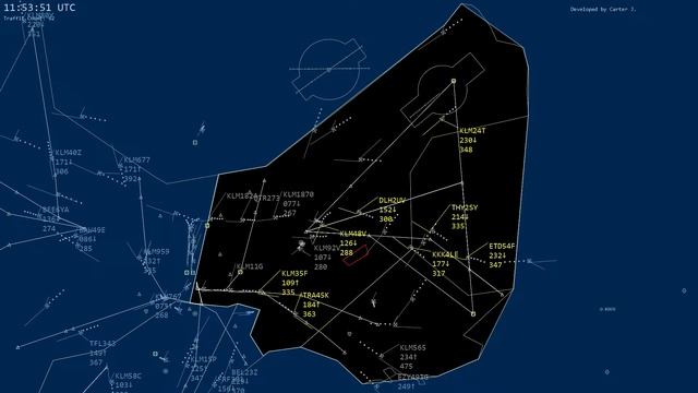 ATC RADAR | [ EHAA ] | Amsterdam Radar (ARTIP SECTOR) смотреть онлайн