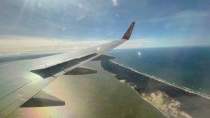 Аэропорт Пулково LED - Аэропорт Храброво KGD (из окна самолёта Boeing 737)