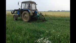 МТЗ 82. Косьба люцерны с препятствиями/не опубликованное видео/