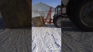 Самодельный погрузчик рулонов на заднюю навеску.