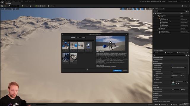 9 - Creating the Project Adding Third Person Template Pack