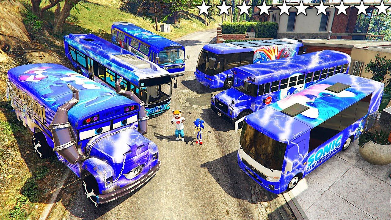 Я УГНАЛ РЕДКИЕ СУПЕР АВТОБУСЫ СОНИКА С СОНИКОМ ИЗ РЕАЛЬНОЙ ЖИЗНИ В ГТА 5 смотреть онлайн