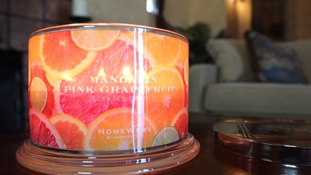 Mandarin Pink Grapefruit Candle Review - HomeWorx by Harry Slatkin