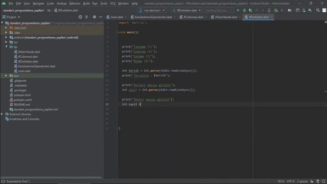 Dart Dili İle Hesap Makinası Kodları - Android Studio da Dart Dili İle Hesap Makinası Kodladık