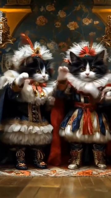 Красивые кошечки танцуют танец