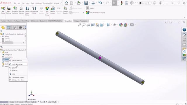 Cantilever Beam Deflection | SolidWorks Simulation for Beginners | FEA Analysis #2