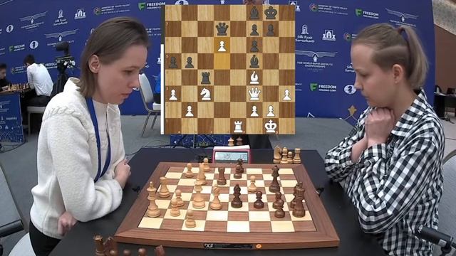 Mariya Muzychuk (2443) vs Valentina Gunina (2348) - FIDE Women's World Blitz Chess Championship 202 смотреть онлайн