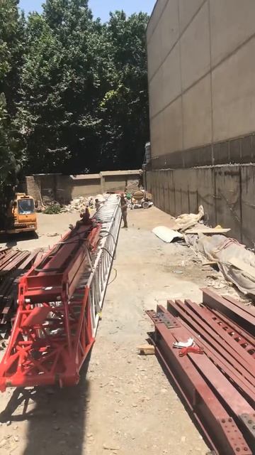 tadano TG 1500 E luffing jib installation part 1 смотреть онлайн