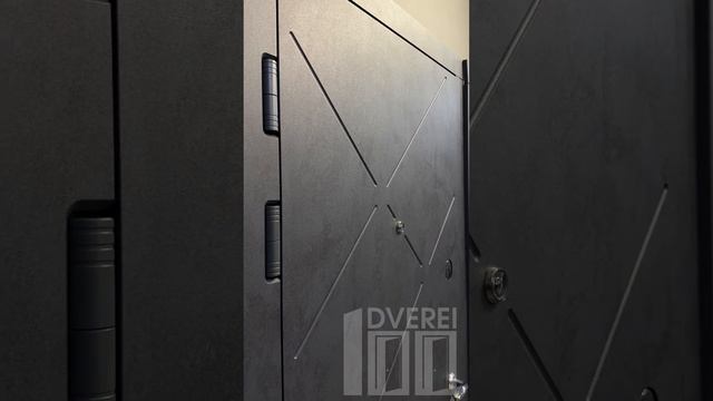 Двері вхідні Булат К 8 Модель 197 Бетон Антрацит Бетон Бежевий