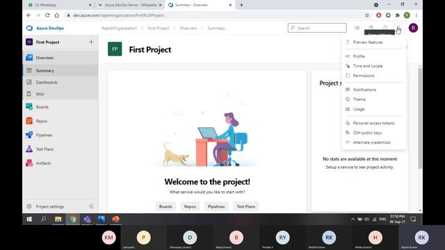 Azure DevOps Org and User Settings