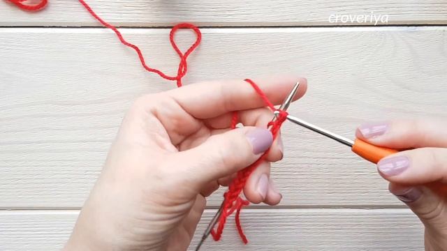 Открытый набор петель с помощью крючка
