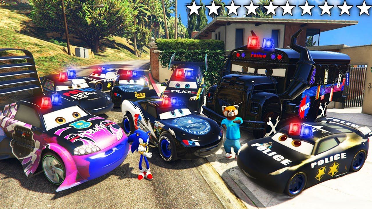 Я УГНАЛ РЕДКИЕ ПОЛИЦЕЙСКИЕ ТАЧКИ Молнии McQueen С СОНИКОМ ИЗ РЕАЛЬНОЙ ЖИЗНИ В ГТА 5 смотреть онлайн