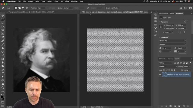 Photoshop Daily Creative Challenge - Typography Portrait | Adobe Creative Cloud смотреть онлайн