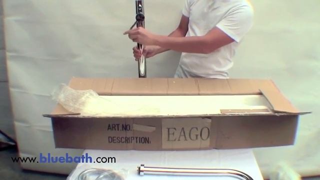 EAGO PL057 Tub Filler Faucet - Floor Mounted with Hand Held Shower Head смотреть онлайн