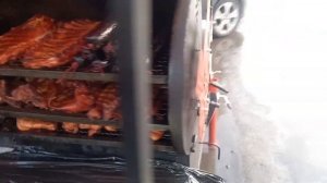 Барбекю бочка на колесах Мангал на прицепе Коптільня Смокер