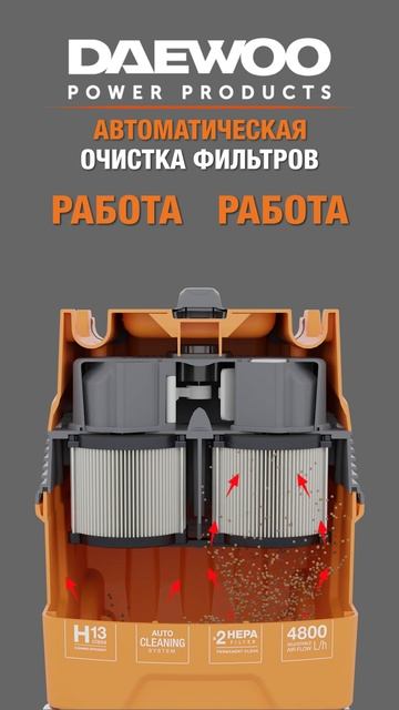 Автоматическая очистка HEPA фильтров DAVC 4000SD #shorts смотреть онлайн