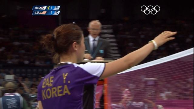 Bae (KOR) v Tee (MAS) - Women's Badminton Highlights - Group B - London 2012 Olympics смотреть онлайн