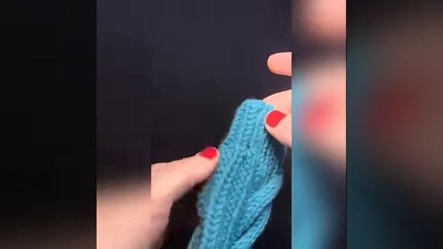 Красивый переход от узора к резинке