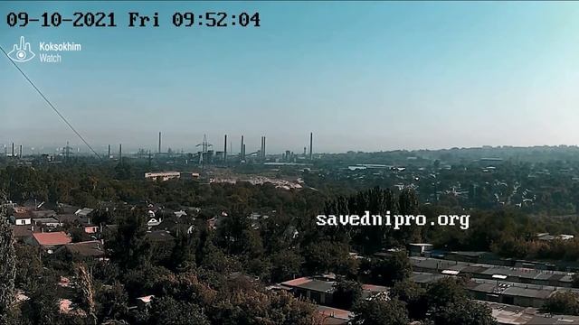 #Днепр в смоге 10/09/2021 от выбросов #Коксохим, #ДМЗ, #ДЗМО и нелегальных предприятий в промзоне смотреть онлайн