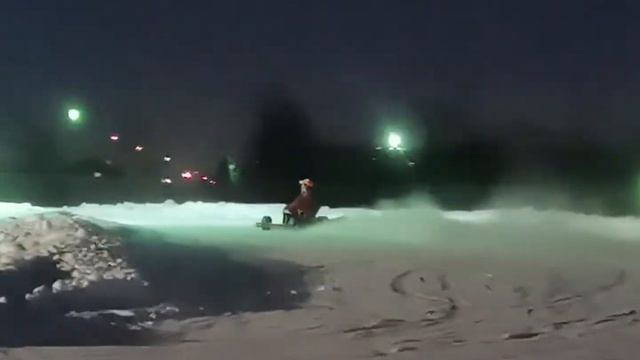 Зимний электрокарт. Первый тест