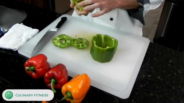 How to cut bell peppers  Private Chef Catering Co   Knife Skills  Chef Dennis  Personal Chef