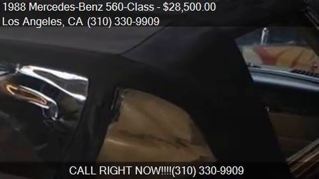 1988 Mercedes-Benz 560-Class 560 SL 2dr Convertible for sale смотреть онлайн