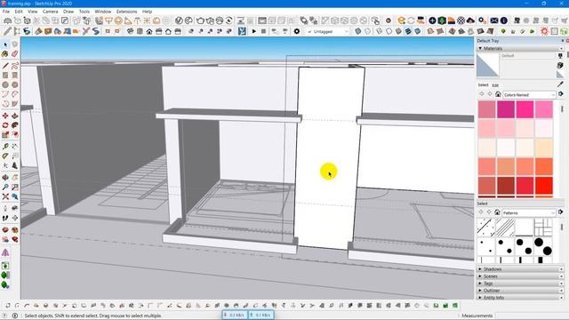 Exterior design of building by SketchUp PART 2 || 3D modelling || Sketchup pro 2021 || смотреть онлайн