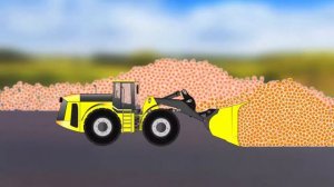 Мультики про машинки/Бульдозер,Автокран,Грузовичок/Учим геометрические фигуры/Развивающий мультик