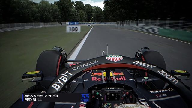Max Verstappen Driving His 2022 Red Bull F1 Car At Monza