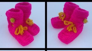 55.МК # "МАЛИНОВЫЙ МУСС"# ПИНЕТКИ ДЛЯ МАЛЫШЕК # НА ДВУХ СПИЦАХ БЕЗ ШВОВ#