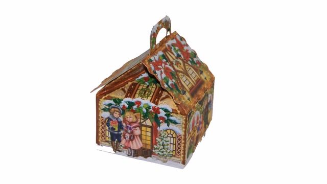 Сладкий новогодний подарок весом 1400 грамм в картонной упаковке смотреть онлайн