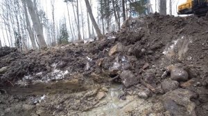 Гусеничный экскаватор копает! Экскаватор погрузчик ровняет песок